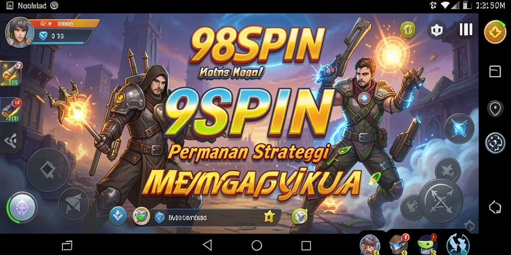 Screenshot utama 98SPIN menampilkan aksi pertempuran yang mendebarkan.