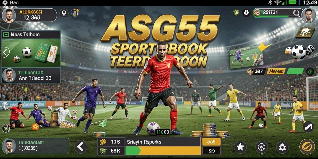Tampilan gameplay menarik dari ASG55 dengan opsi taruhan olahraga.