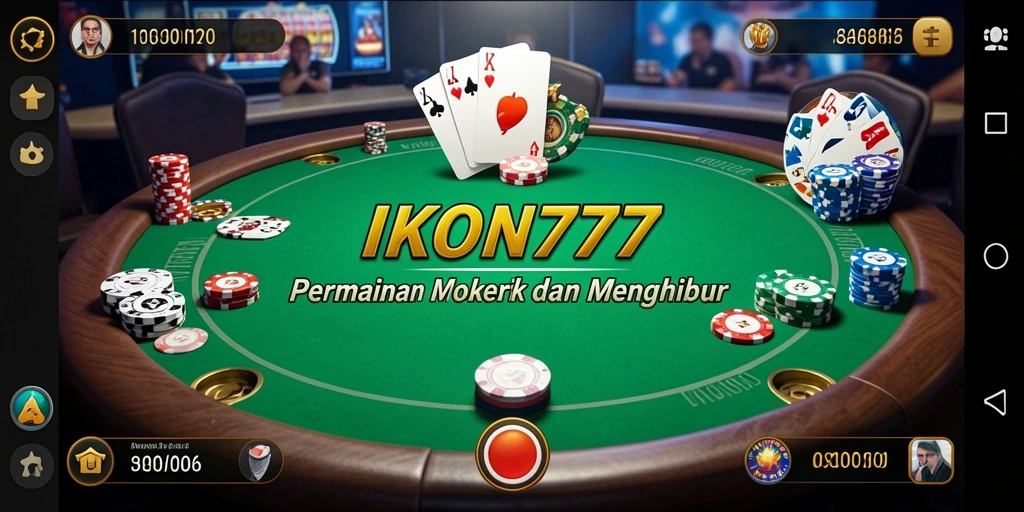 Tampilan gameplay Poker seru di IKON777 yang memikat.