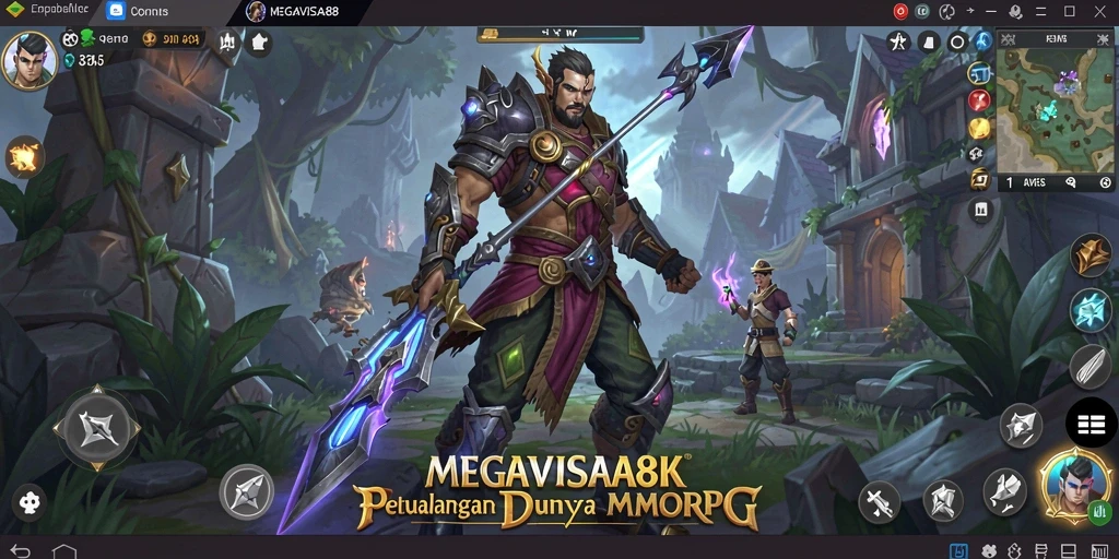 Tangkapan layar <strong>MEGAVISA88</strong> menunjukkan aksi pertarungan yang mendebarkan dalam dunia MMORPG.