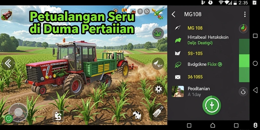 Tampilan menarik dari gameplay membuat bertani semakin seru.