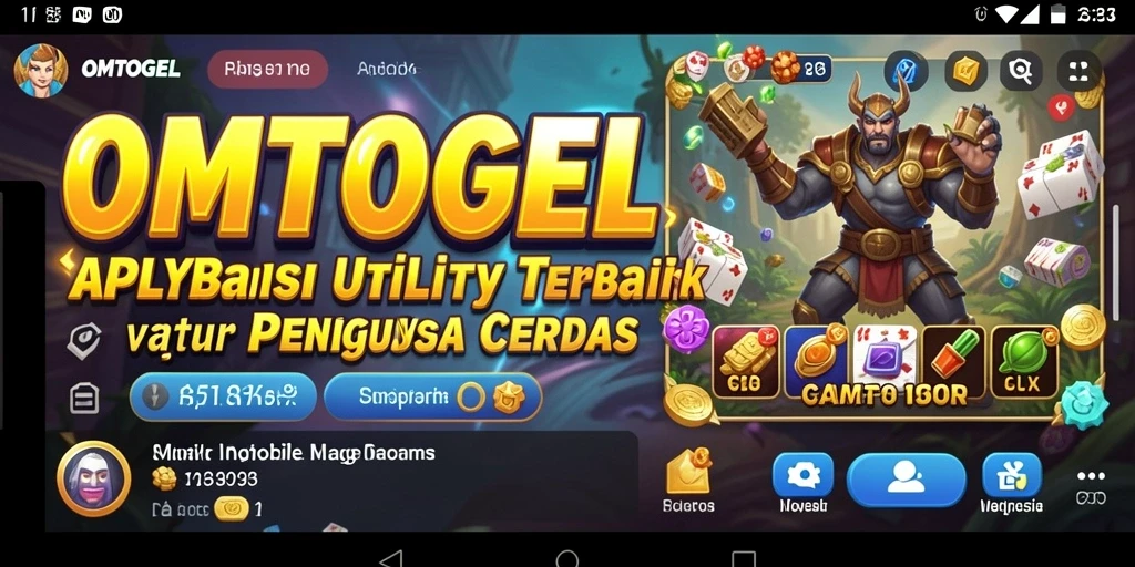 Tampilan aplikasi OMTOGEL dengan fitur Utility terbaik.