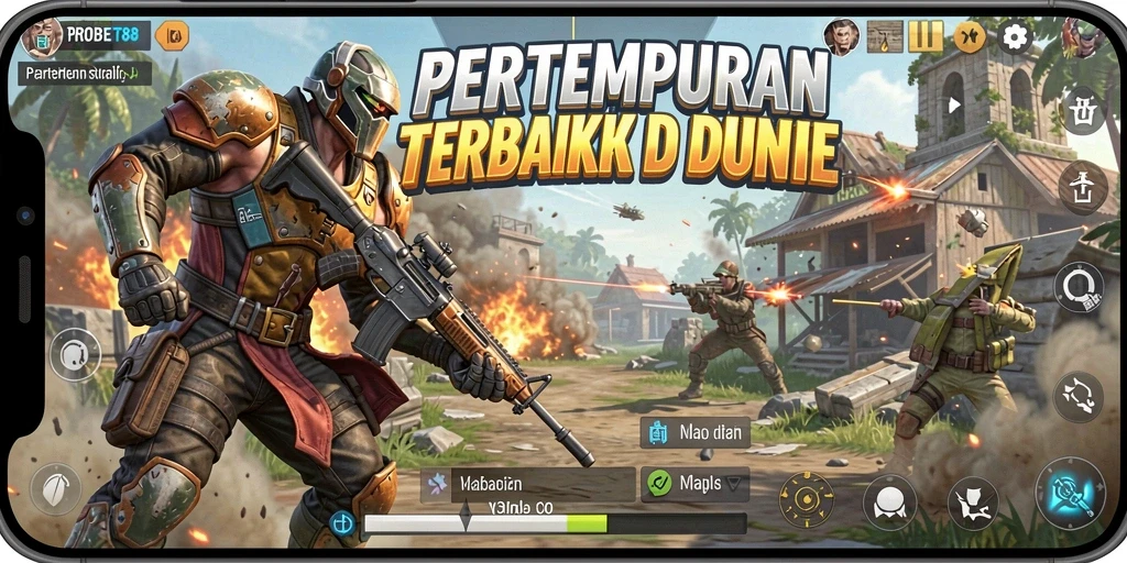 Gameplay seru PROBET88 dalam aksi Battle Royale.